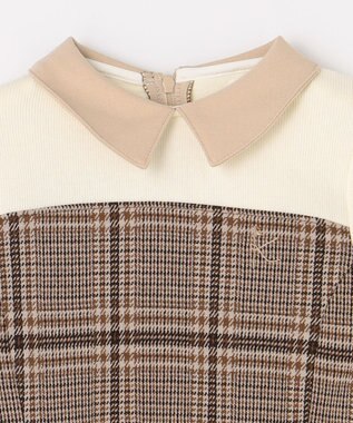 組曲 KIDS 【110-140㎝】レディチェック ワンピース ブラウン