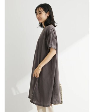 Green Parks Ｉ　ピグメント５分袖チュニック Charcoal Gray