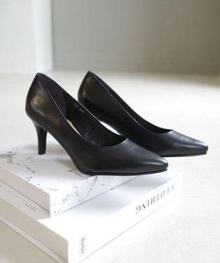 Pointer 日本製 ポインテッドトゥプレーンパンプス ブラック