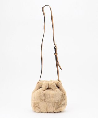 23区 【CLASSY.1月号掲載】フェイクファー ショルダーバッグ ベージュ系