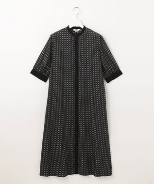 J.PRESS LADIES 【洗える】 ジオメトリック ワンピース ネイビー系5