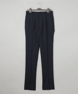 GOTAIRIKU ロングセラー【洗える/折り目加工/シワになりにくい/ウエストアジャスター】ウォッシャブル サマーウール100％パンツ_定番色(1タック)23年モデル ネイビー系