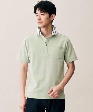 JOSEPH ABBOUD 【キングサイズ・愛されて21年！オーガニックコットン使用】ダディ ポロシャツ ライトグリーン系