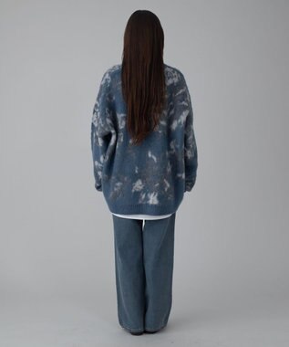 WEGO 【ユニセックス着用ITEM/MLサイズ展開】ファジーパターンプルオーバー ブルー