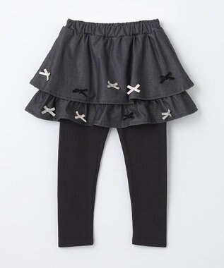 ANY KIDS デニム ニット スカッツ ブラックデニム