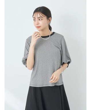 earth music&ecology ギンガムパフＴＥＥ Black