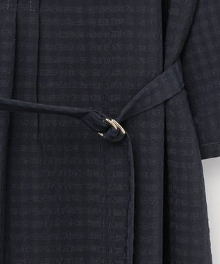 J.PRESS LADIES S シアーブロックチェック ワンピース ネイビー系