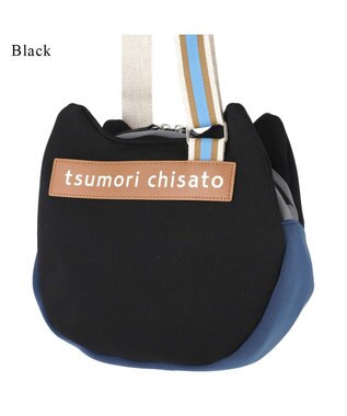 tsumori chisato CARRY ネコかおウレタン ショルダーバッグ 小サイズ 猫モチーフ ブラック