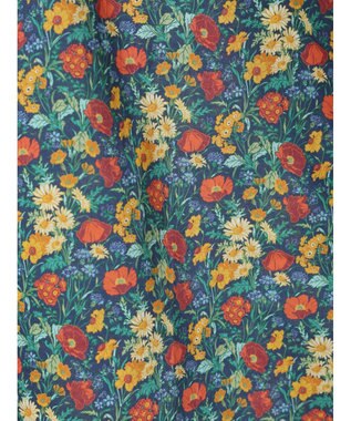 Te chichi 【LIBERTY FABRICS】フリルネックブラウス ネイビー