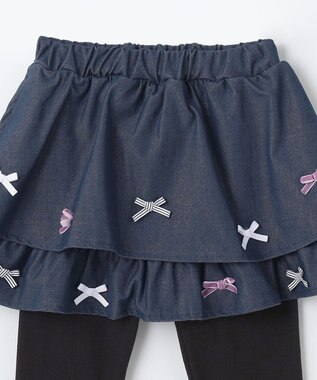 ANY KIDS デニム ニット スカッツ インディゴ