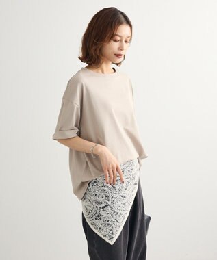 Green Parks ・ｓｗｉｎｇ　ｂｙ　シルケットオーバーサイズＴＥＥ Gray Beige