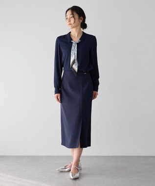 YECCA VECCA サイドベルトナロースカート Navy