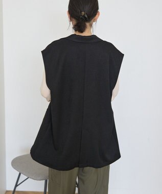 AMERICAN HOLIC テーラードミドル丈ジレ Black