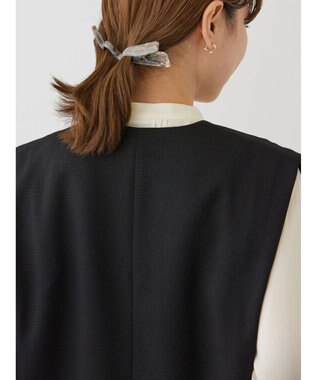 AMERICAN HOLIC 丈違いニュアンスベスト Black