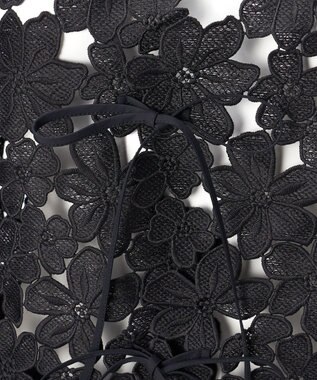 23区 【GOLD LABEL/見上愛さん着用】エンブロイダリーレース ジレ ブラック系