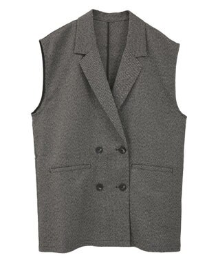 AMERICAN HOLIC テーラードミドル丈ジレ Mix