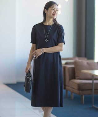  【洗える・吸水速乾】セオアルファピケストライプ ワンピース