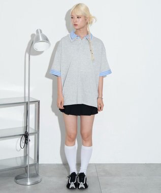 WEGO 【ユニセックス着用ITEM】シャツレイヤードT（SS） グレー