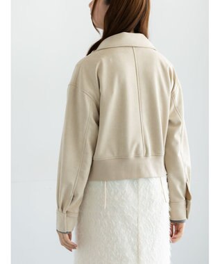 Te chichi スウェードジップブルゾン ライトベージュ