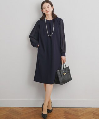 23区 パール ロンデル  ロング ネックレス シルバー系