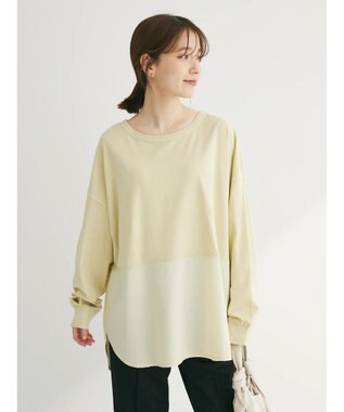 Green Parks ピグメントドッキングスリットデザインチュニック Lime Green