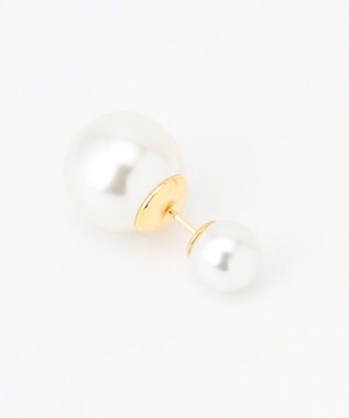 ANY 【WEB限定】パールキャッチピアス(両耳用) ライトゴールド