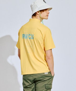 PW CIRCULUS 【UV遮蔽率99.5%  UVカット/速乾/ストレッチ】【GOLF OUT掲載】【MEN】ポケットモックT  ゴルフ イエロー系