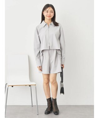 earth music&ecology デザインポケットショートパンツ Light Gray