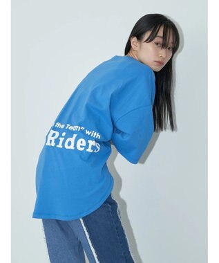 earth music&ecology Ｌｅｅ×ｅ．ｍ．ａ．ｅ　ＲＯＵＮＤＨＥＭ　ＴＥＥ Blue