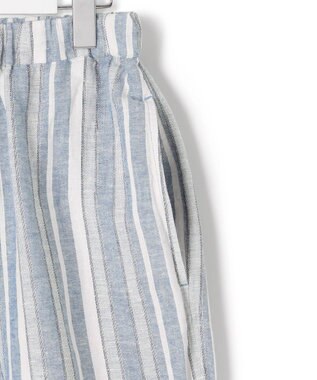 J.PRESS YORK STREET 【WOMEN】コットンリネン　ワイドパンツ ブルー系1