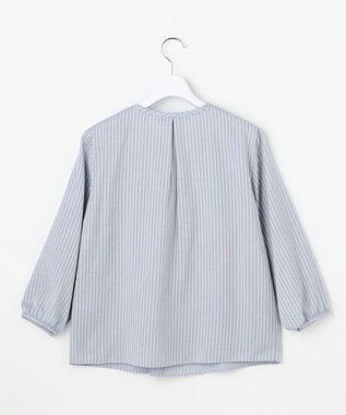 J.PRESS LADIES プロビスストライプ＆チェック カットソー サックスストライプ系