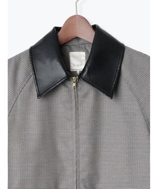 Te chichi ファブリックアソート衿付きブルゾン グレー