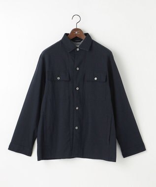 JOSEPH ABBOUD 【キングサイズ・オーガニックコットン】ドライサッカー ブルゾン ネイビー系