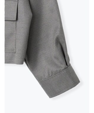 Te chichi ファブリックアソート衿付きブルゾン グレー