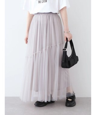 Green Parks ・ＥＬＥＮＣＡＲＥ　ＤＵＥ　２ｗａｙチュールキリカエスカート Gray