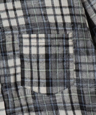 WEGO オーバーサイズチェックネルシャツ ネイビー