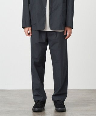 ATON COTTON TYPEWRITER | イージーテーパードパンツ - UNISEX CHARCOAL GRAY