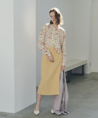 YECCA VECCA サイドベルトナロースカート Yellow