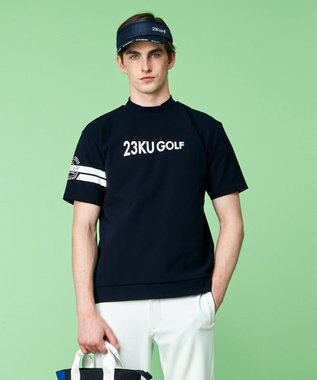 23区GOLF 【MEN】ライトニット モックネック ネイビー系