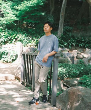 SHARE PARK MENS 【UVカット・吸水速乾・ストレッチ・軽量 】バンダナバックプリントＴシャツ ブルー系