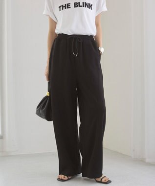 WEGO 【ANGIE VINTAGE/ウエストゴム】ポンチカーブパンツ ブラック