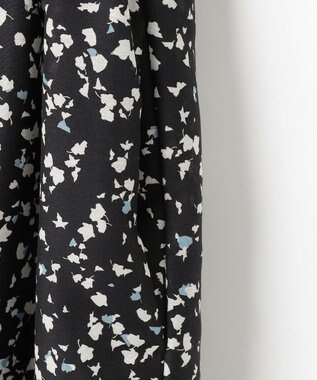 J.PRESS LADIES L 【洗える】スパンローンフラワープリント ワンピース ネイビーベース系