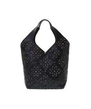 genten サステナブルカットワーク トートバッグ（大） クロ