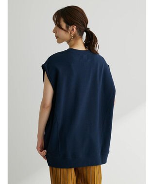 Green Parks ・Ｄｏｕｂｌｅ　Ｆｌａｇｓ　ウラケノースリーブスウェット Navy