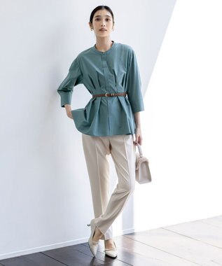 ANY SIS S ビューティサーモ2WAYストレッチ テーパードパンツ アイボリー