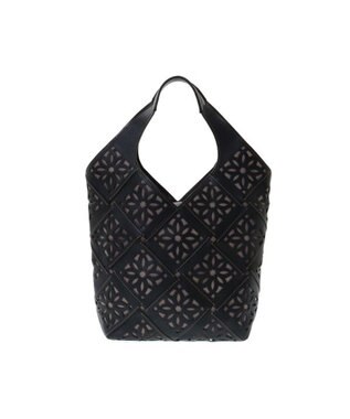 genten サステナブルカットワーク トートバッグ（大） クロ