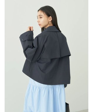 earth music&ecology ショートトレンチコート Navy