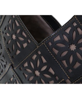 genten サステナブルカットワーク トートバッグ（大） クロ