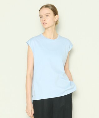 JOSEPH 【洗える】アクロスプリント×ジャージー　カットソー Sky blue