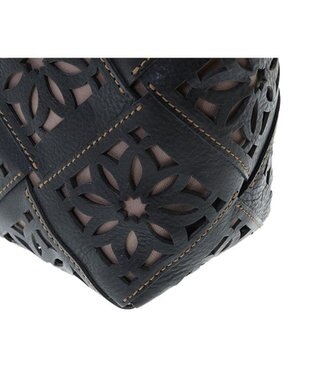 genten サステナブルカットワーク トートバッグ（大） クロ